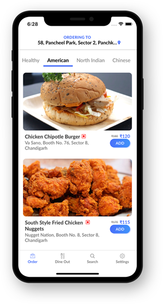 food images on phone app