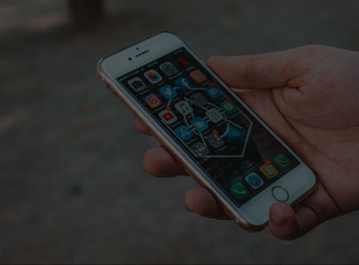 cell phone showing apps